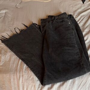 ROLLAs black Frayed Hem Jeans